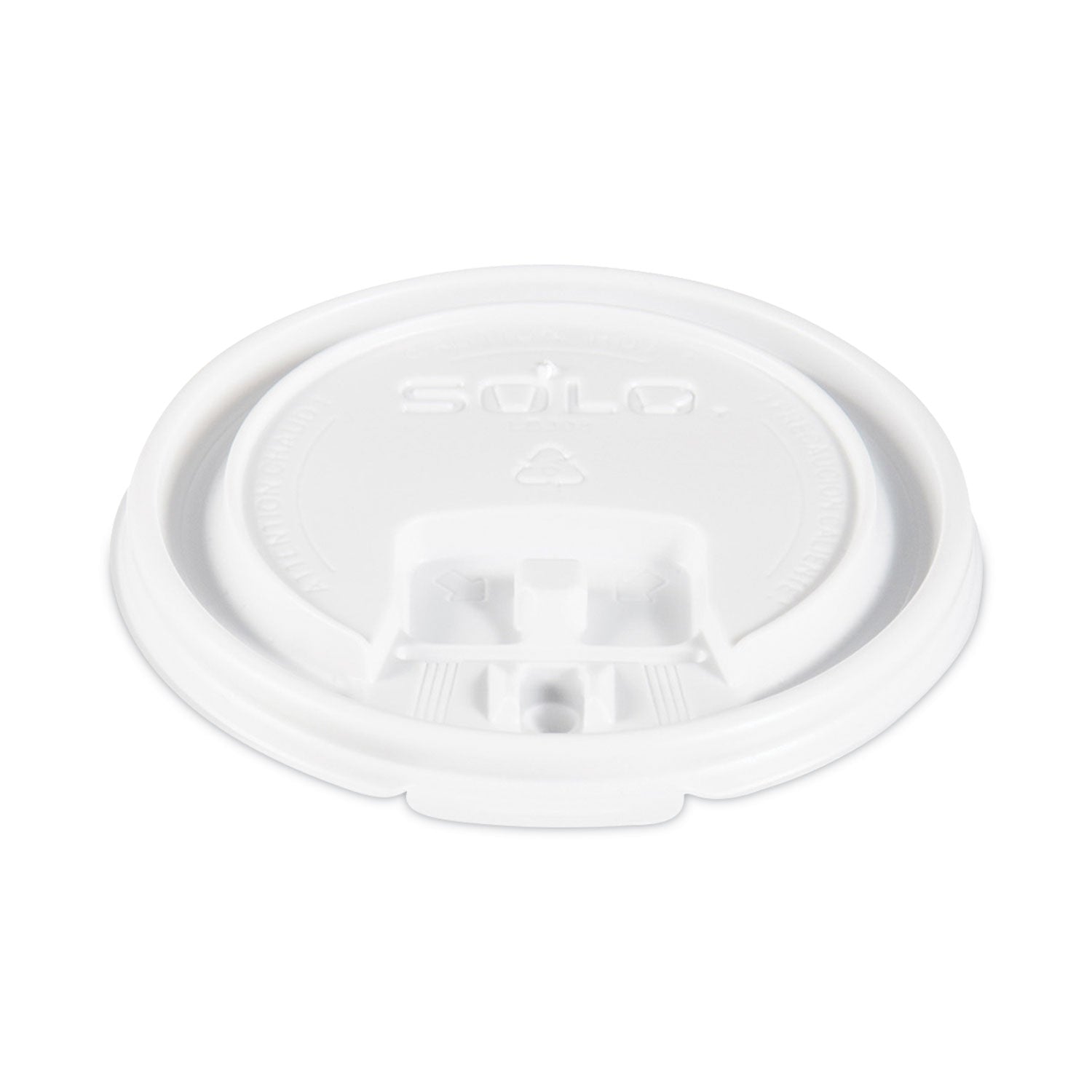 Dart Lift Back and Lock Tab Cup Lids, Fits 8 oz Cups, White, 100/Sleeve, 10 Sleeves/Carton