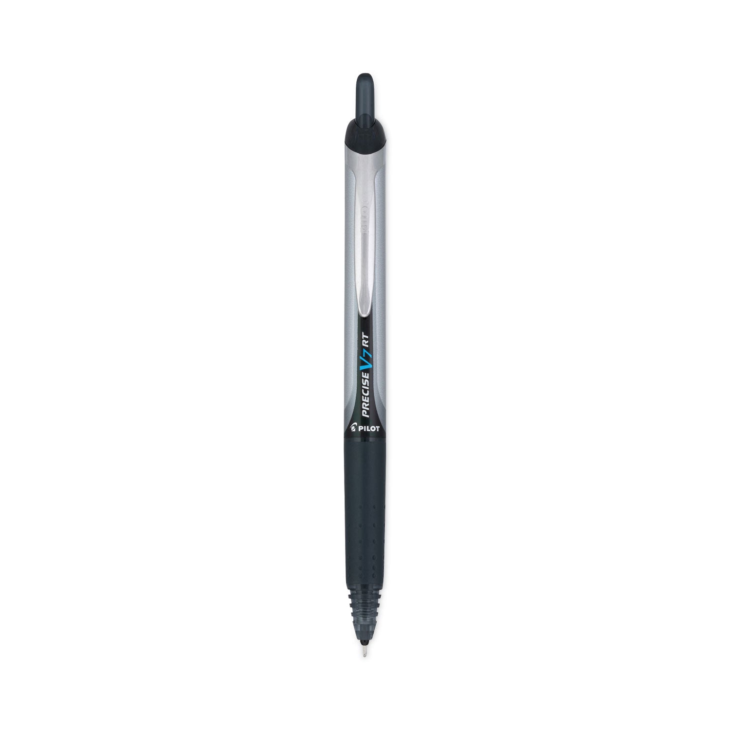 Pilot Precise V7RT Roller Ball Pen, Retractable, Fine 0.7 mm, Black Ink, Black Barrel