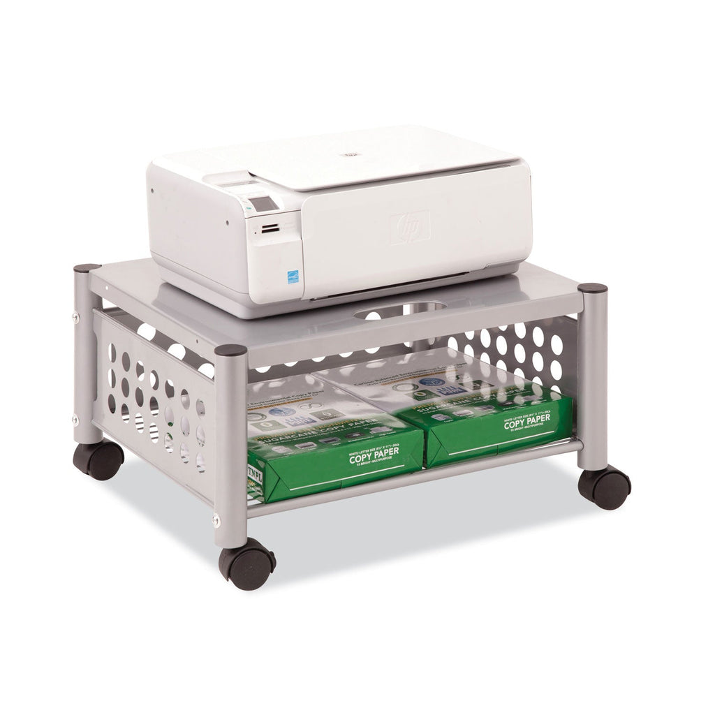 Vertiflex Underdesk Machine Stand, Metal, 2 Shelves, 90 lb Capacity, 21.5" x 17.88" x 11.5", Matte Gray