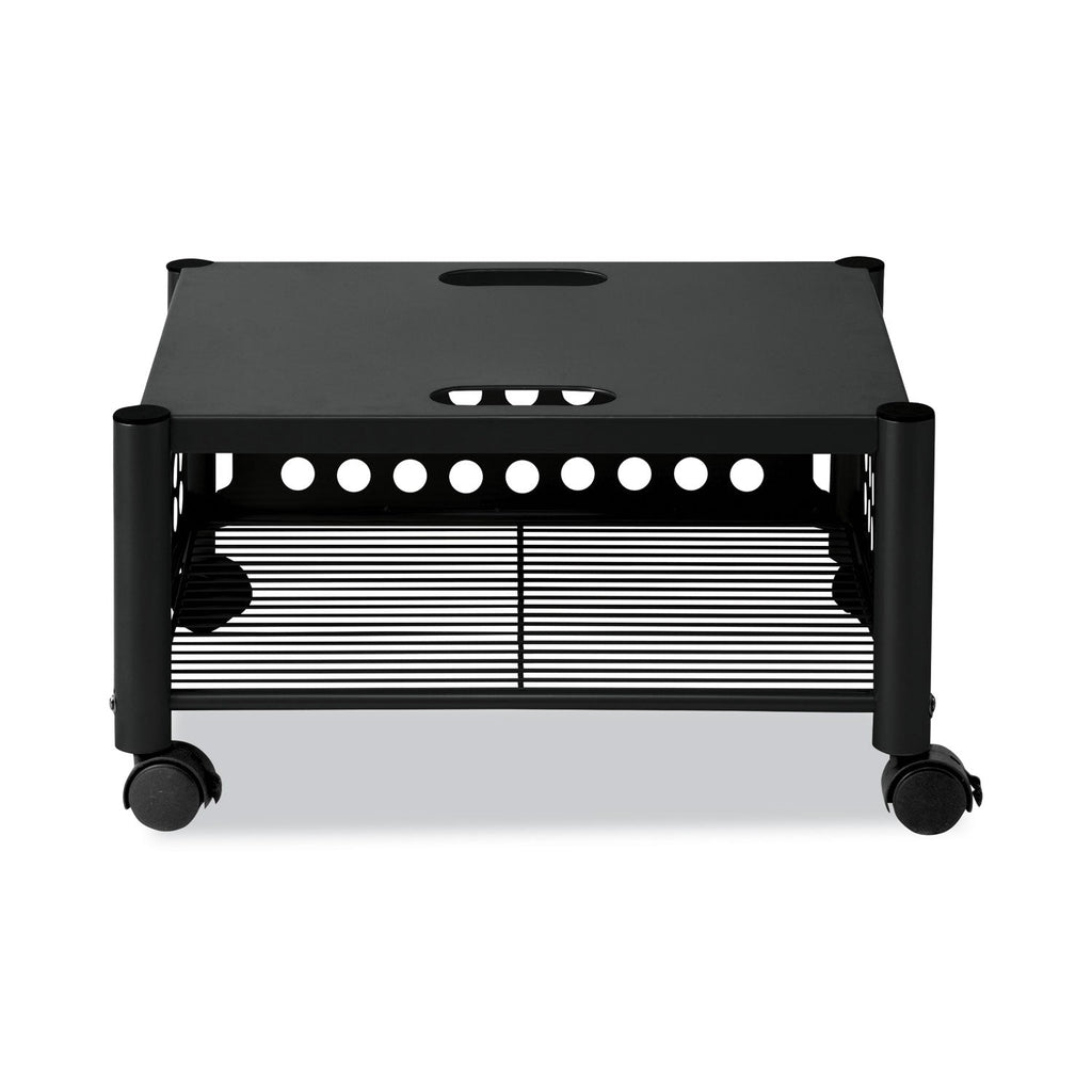 Vertiflex Underdesk Machine Stand, Metal, 2 Shelves, 90 lb Capacity, 21.5" x 17.88" x 11.5", Black