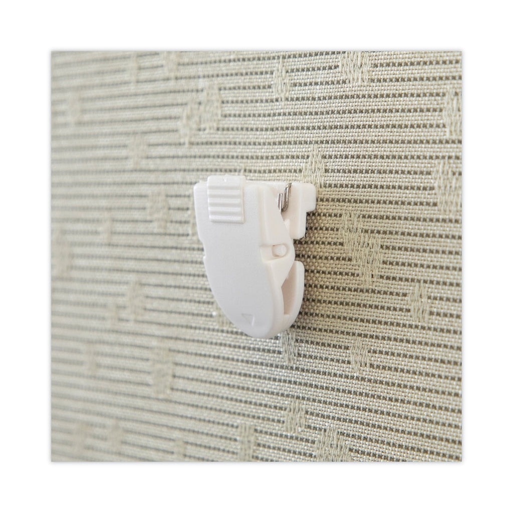 Advantus Wall Clips for Fabric Panels, 40 Sheet Capacity, White, 50/Box