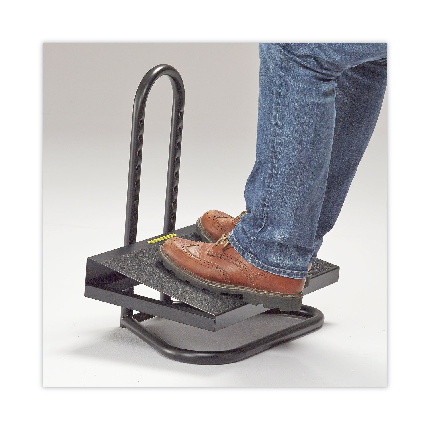 Safco Task Master Adjustable Height Footrest, 20w x 12d x 5.5 to 15h, Black