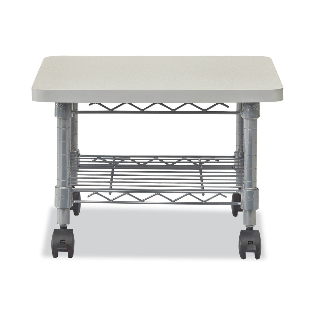 Safco Underdesk Printer/Fax Stand, Engineered Wood, 2 Shelves, 19" x 16" x 13.5", Gray