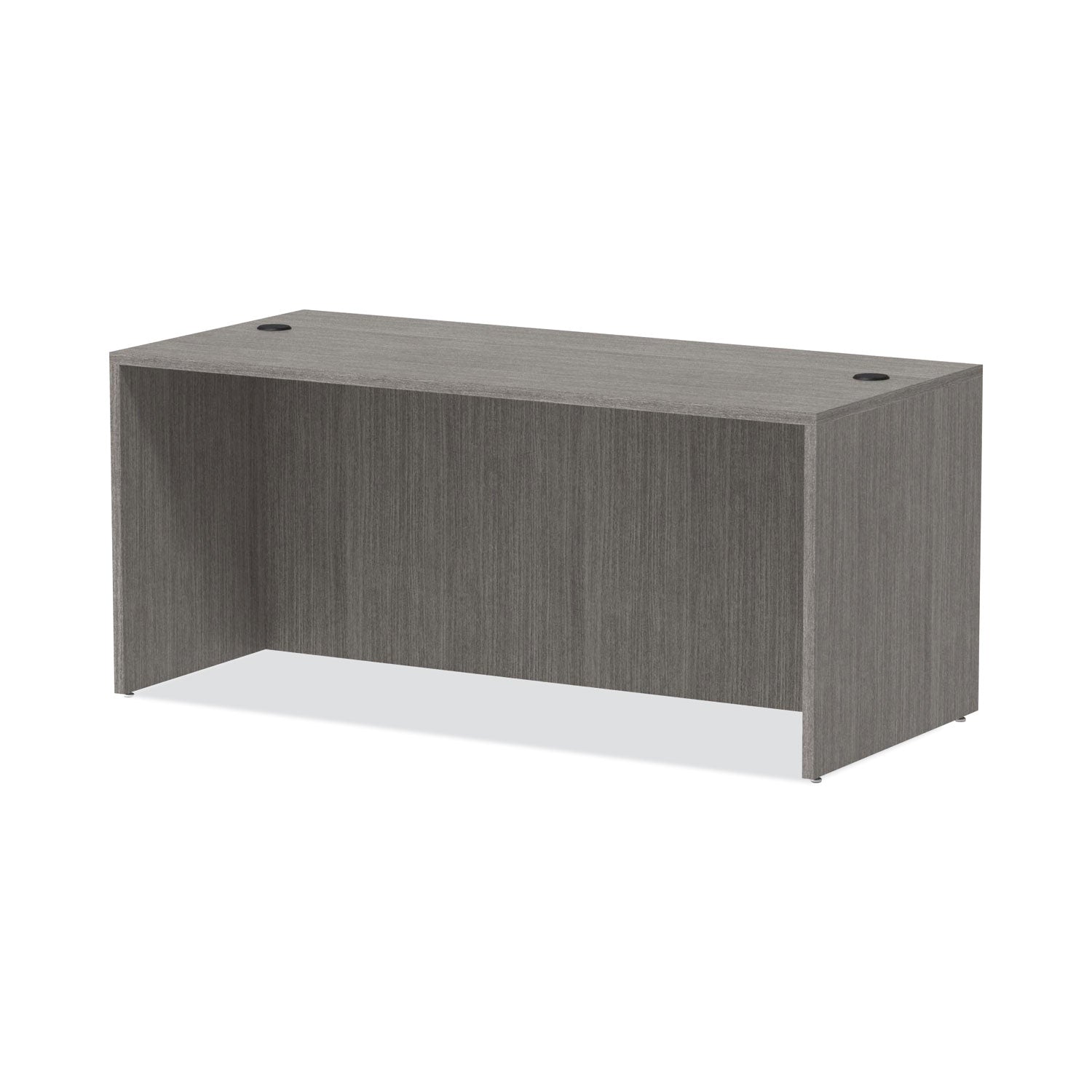 Alera Valencia Series Straight Front Desk Shell, 65" x 29.5" x 29.63", Gray
