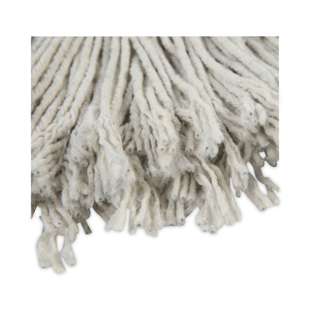 Boardwalk Banded Cotton Mop Head, #24, White, 12/Carton