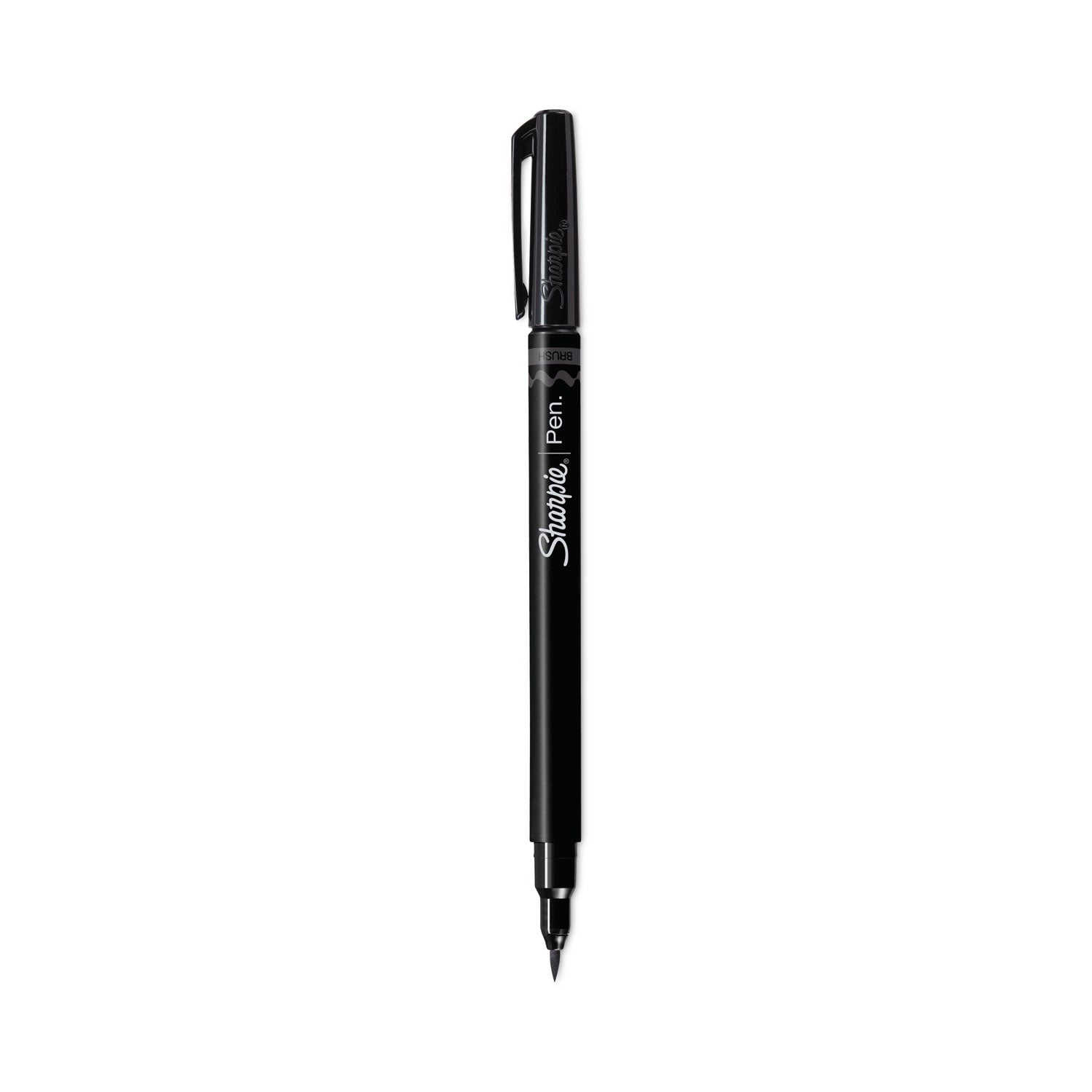 Sharpie Brush Tip Pens, Fine Brush Tip, Black, Dozen