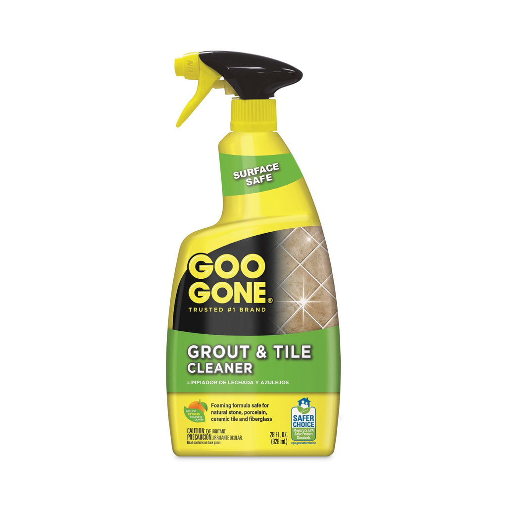 Goo Gone Grout and Tile Cleaner, Citrus Scent, 28 oz Trigger Spray Bottle, 6/CT