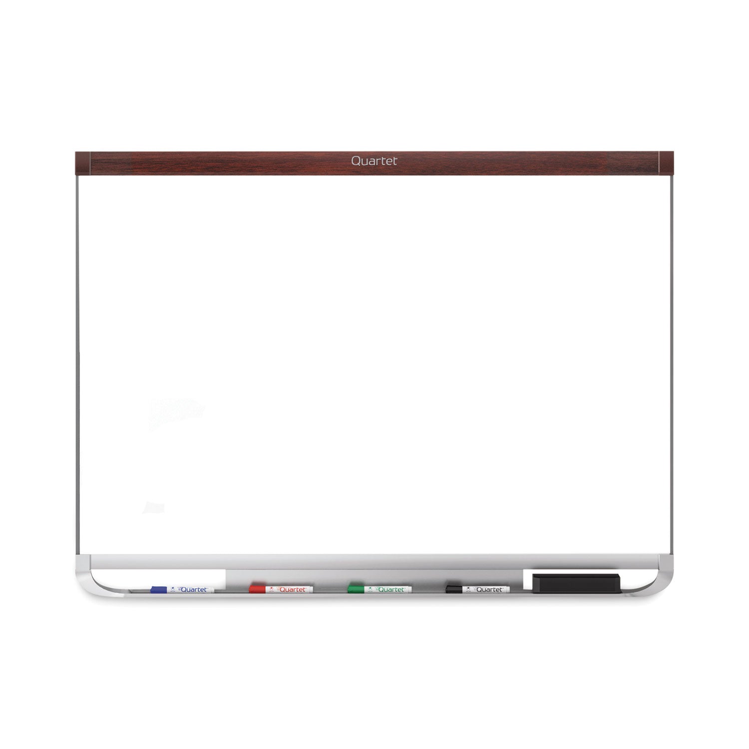 Quartet Prestige 2 DuraMax Magnetic Porcelain Whiteboard, 48 x 36, Mahogany Frame