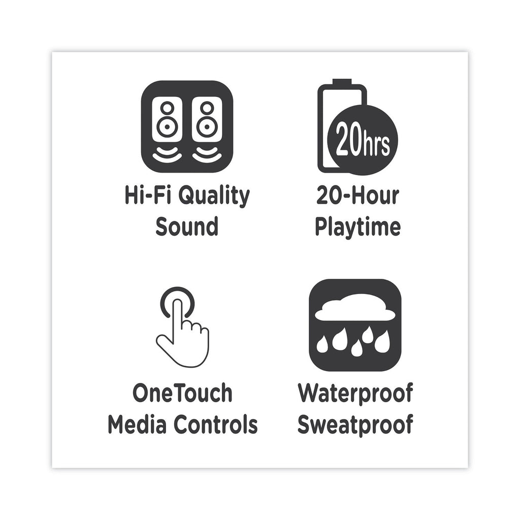 Morpheus 360 Spire True Wireless Earbuds Bluetooth In-Ear Headphones with Microphone, Dark Gray