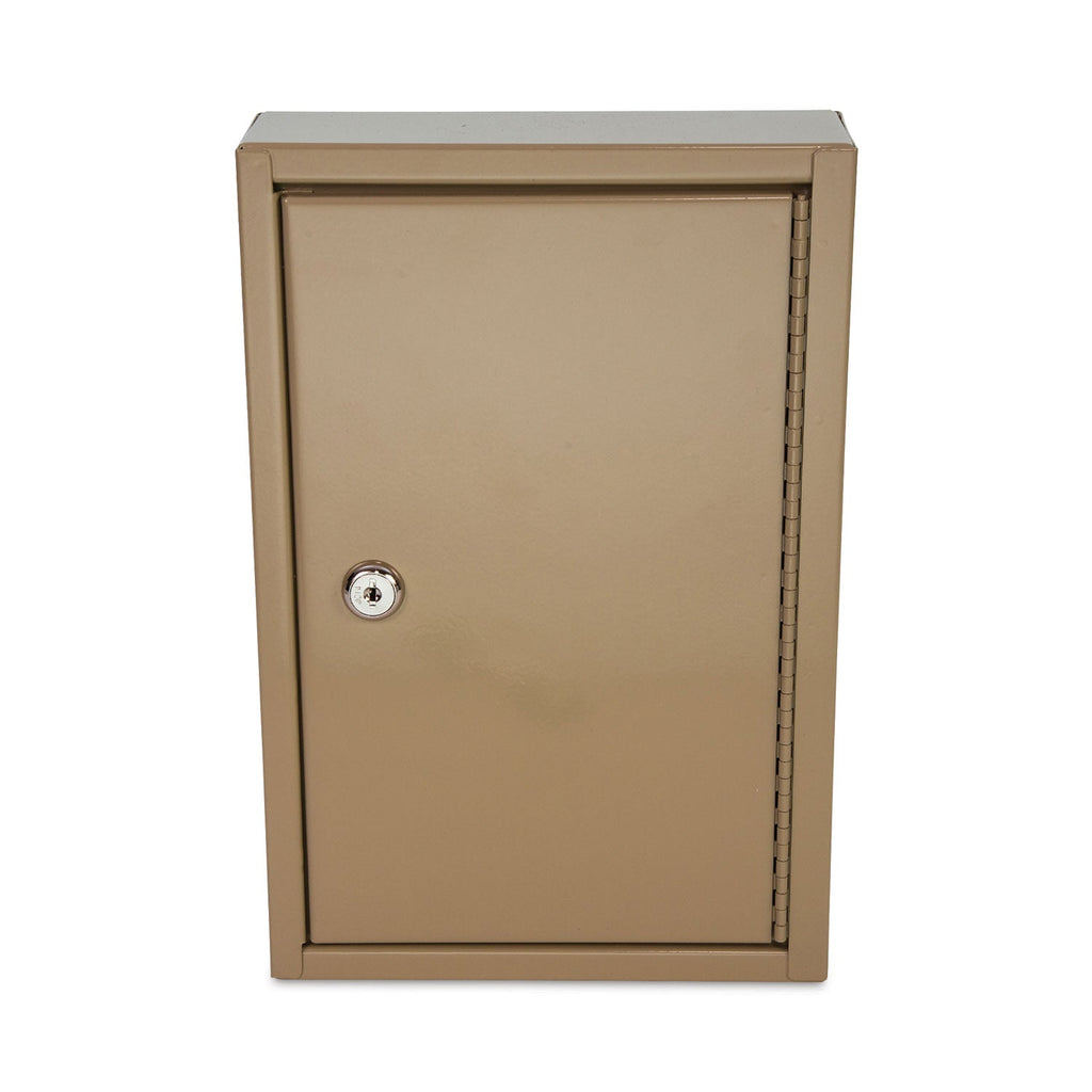 CONTROLTEK Key Lockable Key Cabinet, 30-Key, Metal, Sand, 8 x 2.63 x 12.13