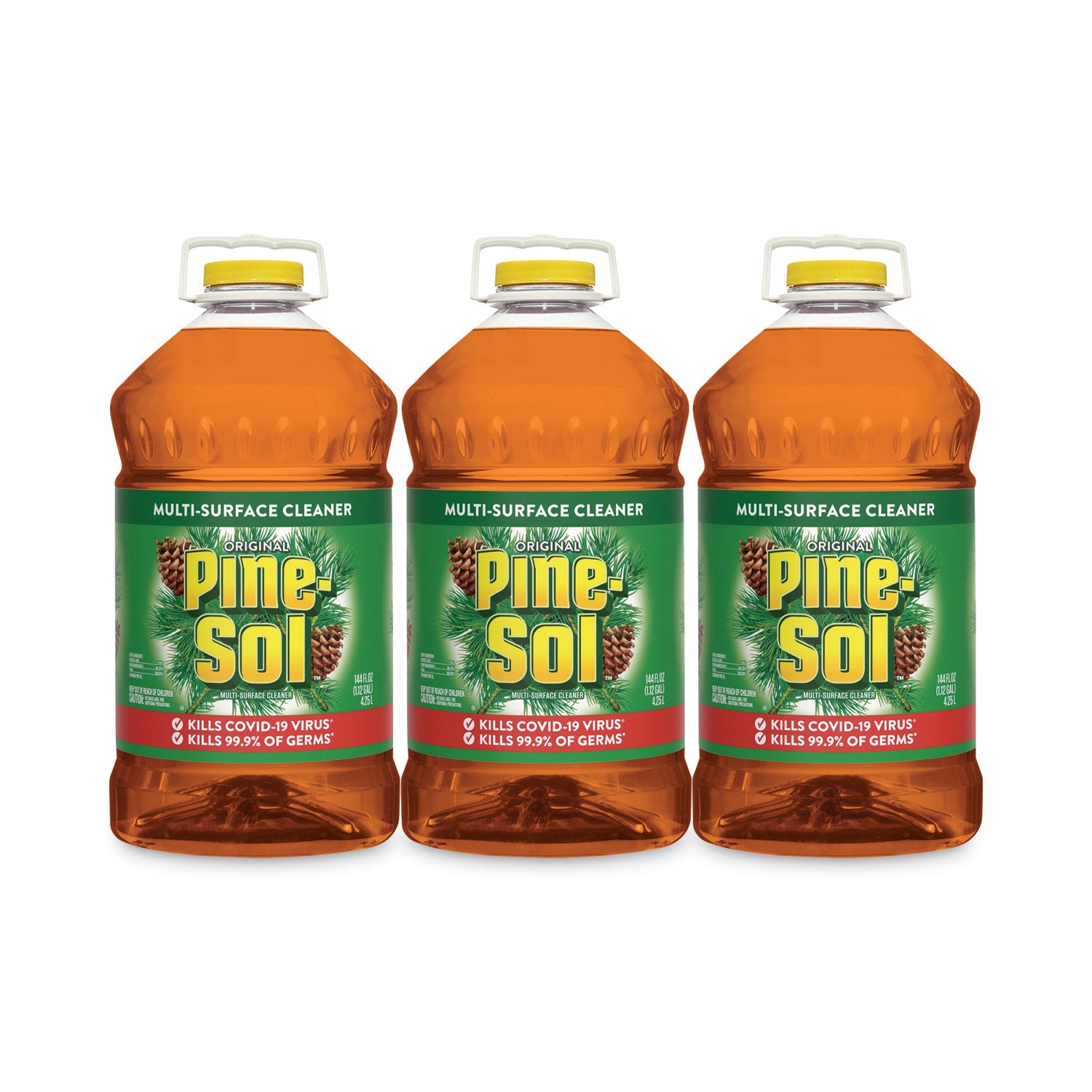 Pine-Sol All Purpose Cleaner, Original, 144 oz Bottle, 3/Carton