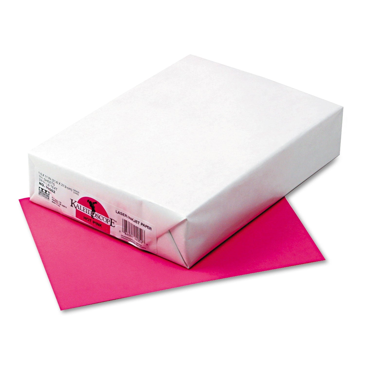 Pacon Kaleidoscope Multipurpose Colored Paper, 24 lb Bond Weight, 8.5 x 11, Hot Pink, 500/Ream