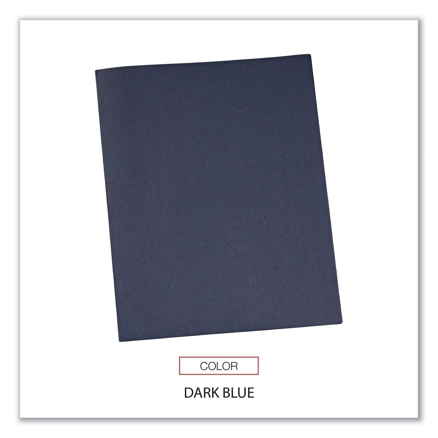 Universal Two-Pocket Portfolios with Tang Fasteners, 0.5" Capacity, 11 x 8.5, Dark Blue, 25/Box