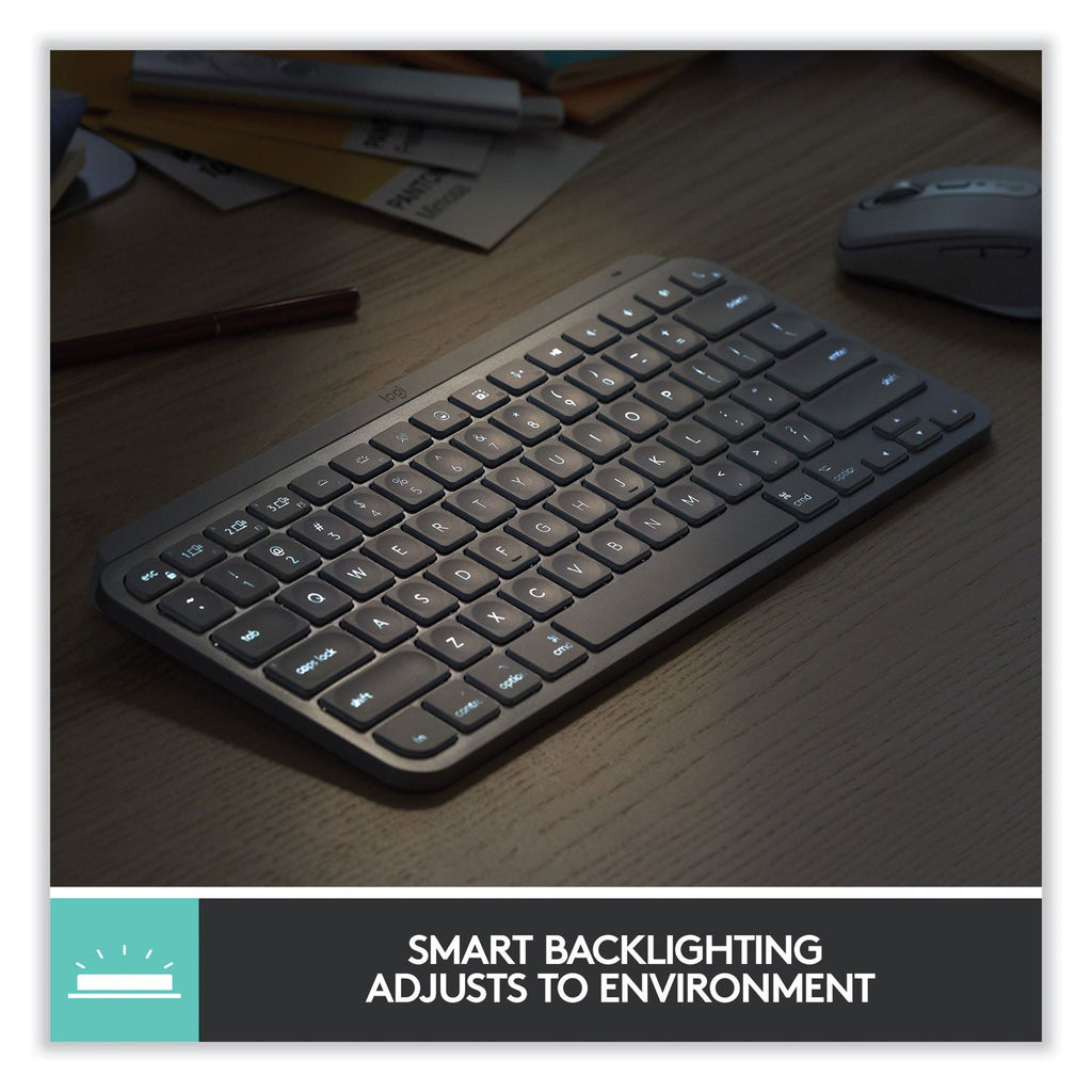 Logitech MX Keys Mini Combo for Business Wireless Keyboard and Mouse, 2.4 GHz Frequency/32 ft Wireless Range, Graphite