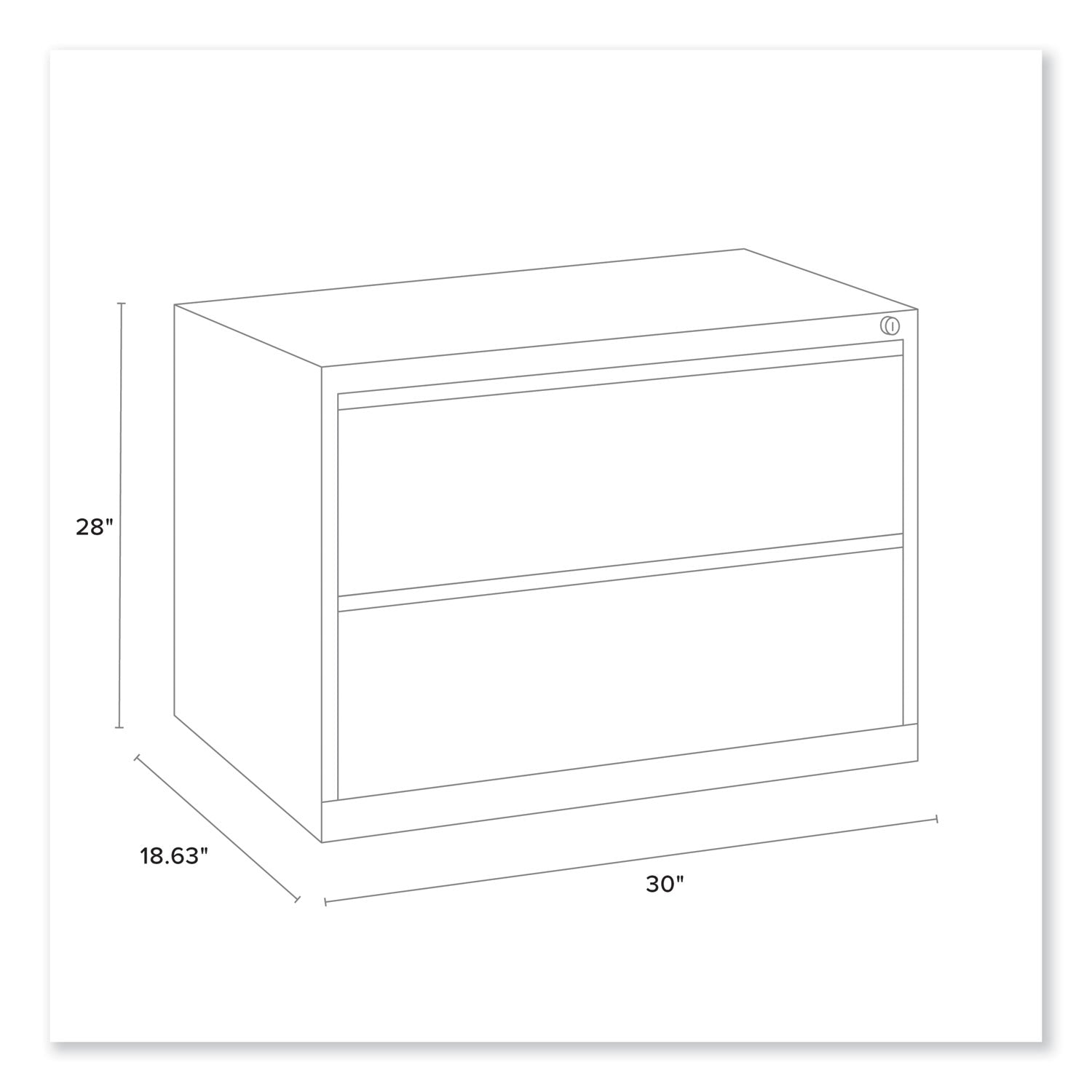 Alera Lateral File, 2 Legal/Letter-Size File Drawers, Putty, 30" x 18.63" x 28"