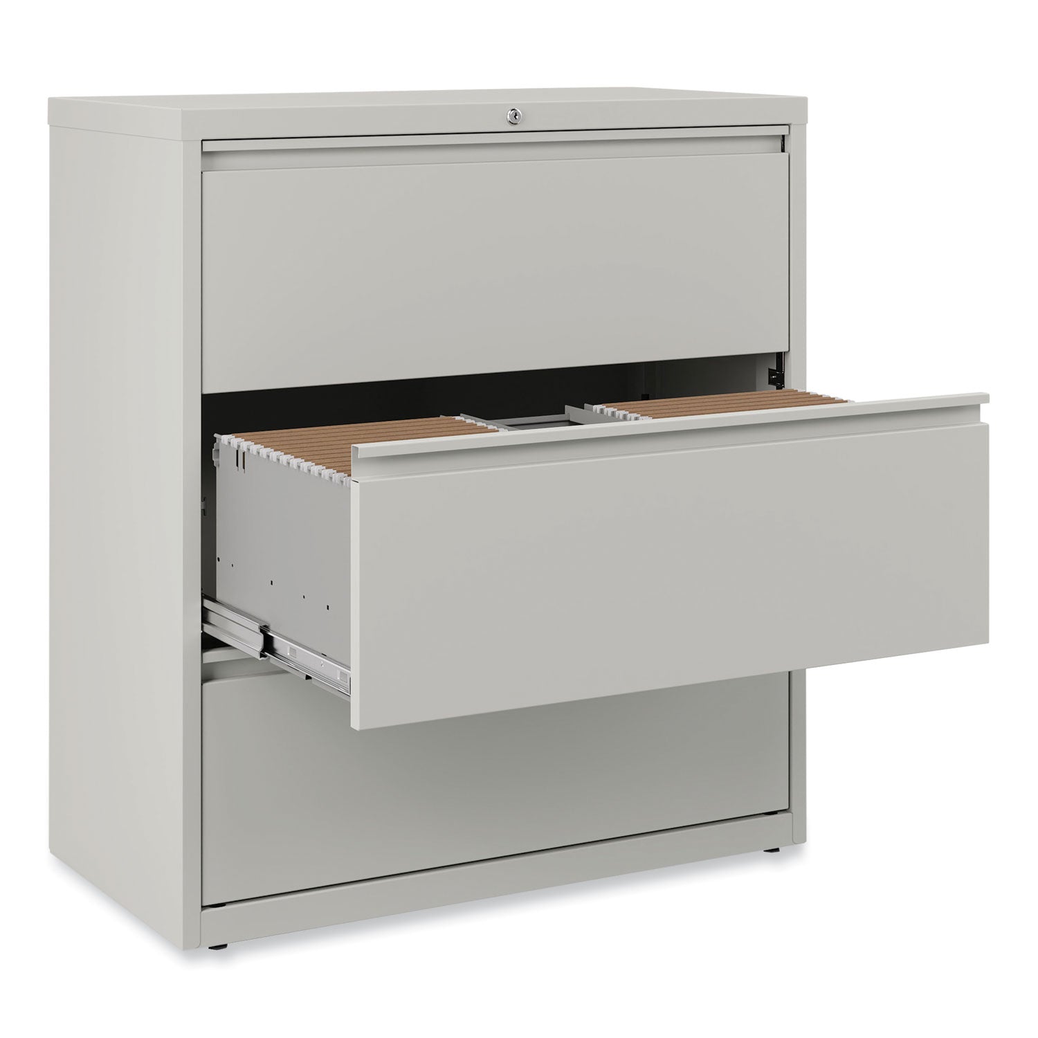 Alera Lateral File, 3 Legal/Letter/A4/A5-Size File Drawers, Light Gray, 36" x 18.63" x 40.25"