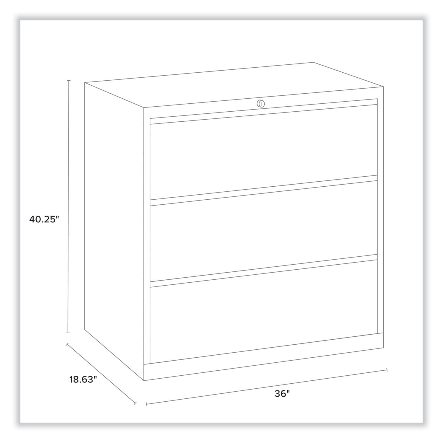 Alera Lateral File, 3 Legal/Letter/A4/A5-Size File Drawers, Light Gray, 36" x 18.63" x 40.25"