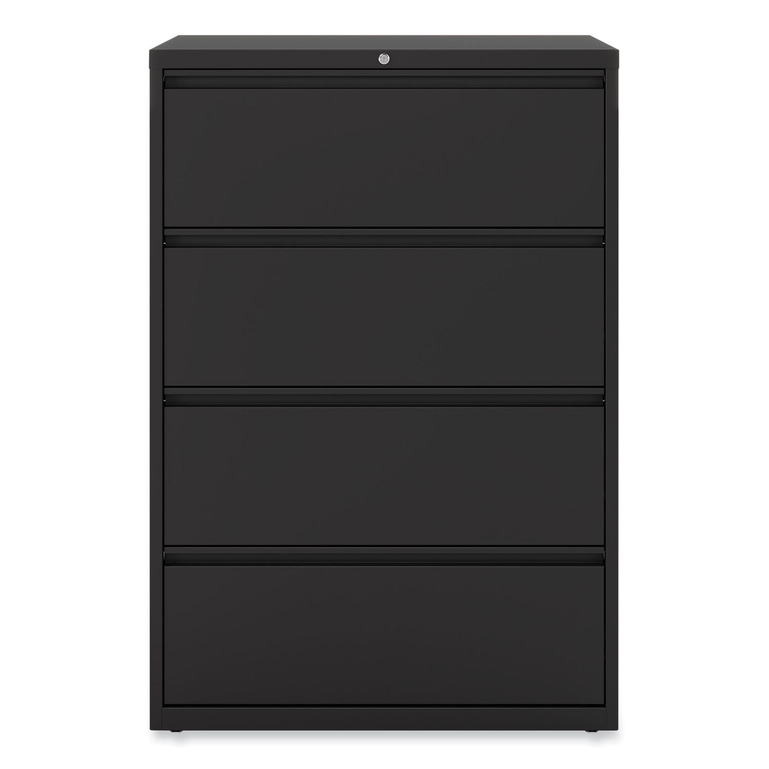 Alera Lateral File, 4 Legal/Letter-Size File Drawers, Black, 36" x 18.63" x 52.5"