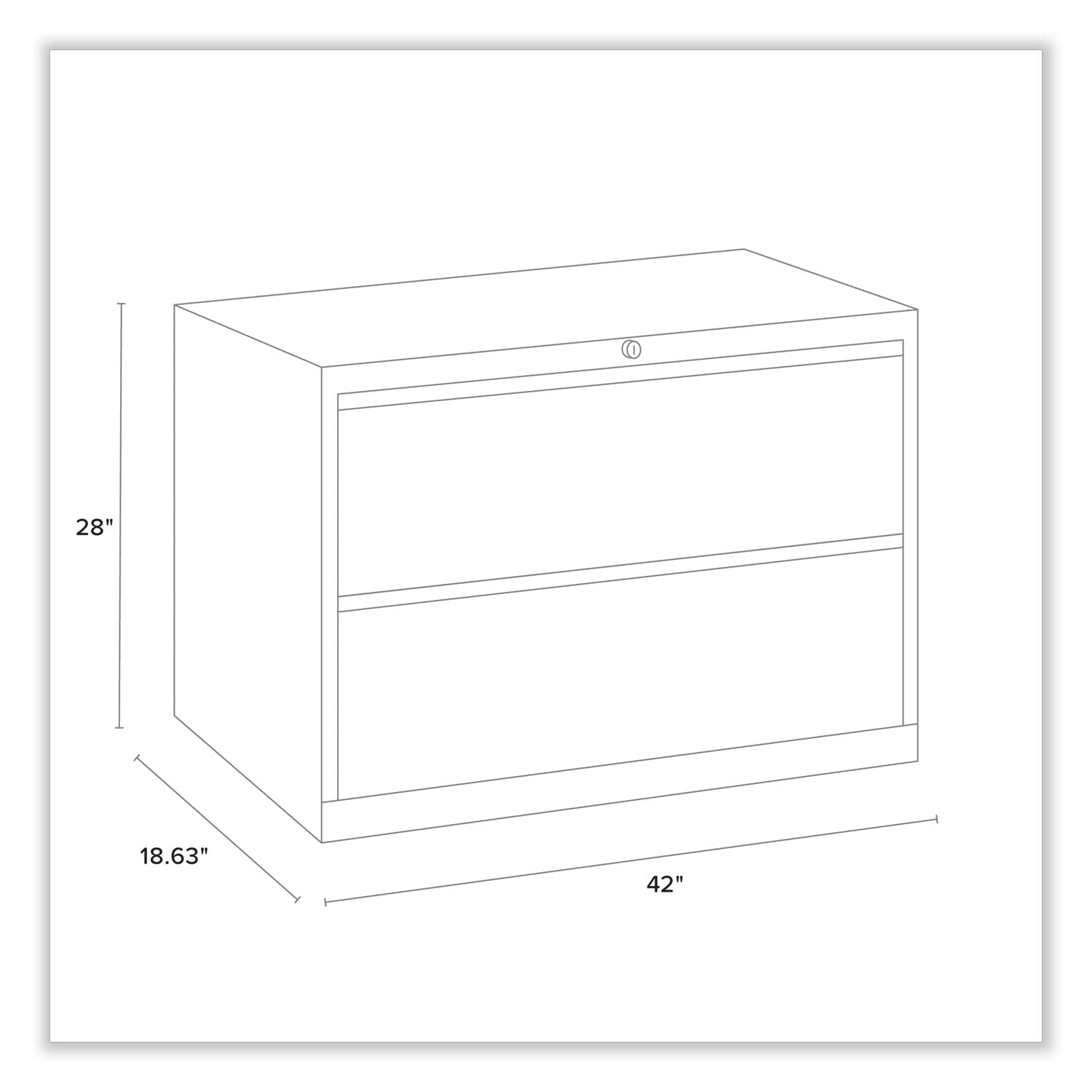Alera Lateral File, 2 Legal/Letter-Size File Drawers, Light Gray, 42" x 18.63" x 28"