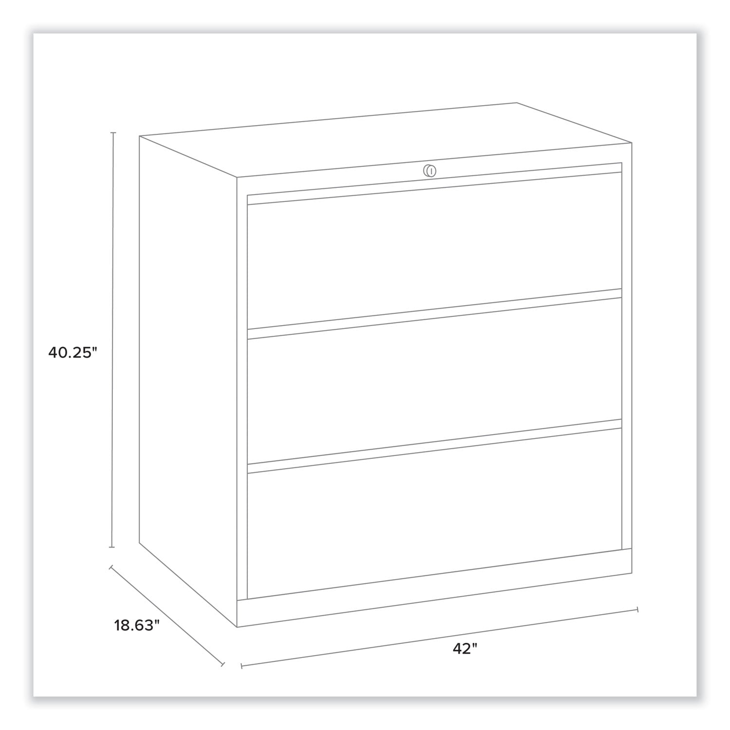 Alera Lateral File, 3 Legal/Letter/A4/A5-Size File Drawers, Putty, 42" x 18.63" x 40.25"