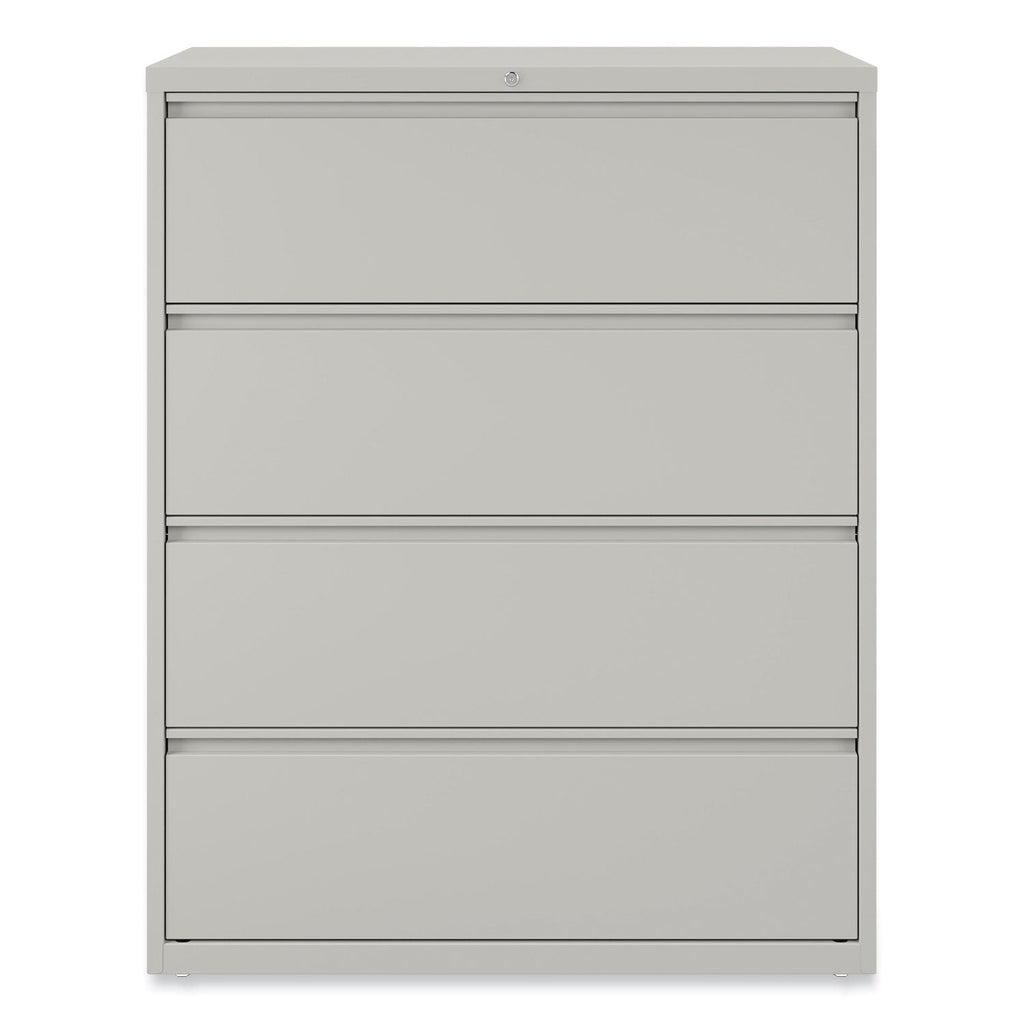 Alera Lateral File, 4 Legal/Letter-Size File Drawers, Light Gray, 42" x 18.63" x 52.5"