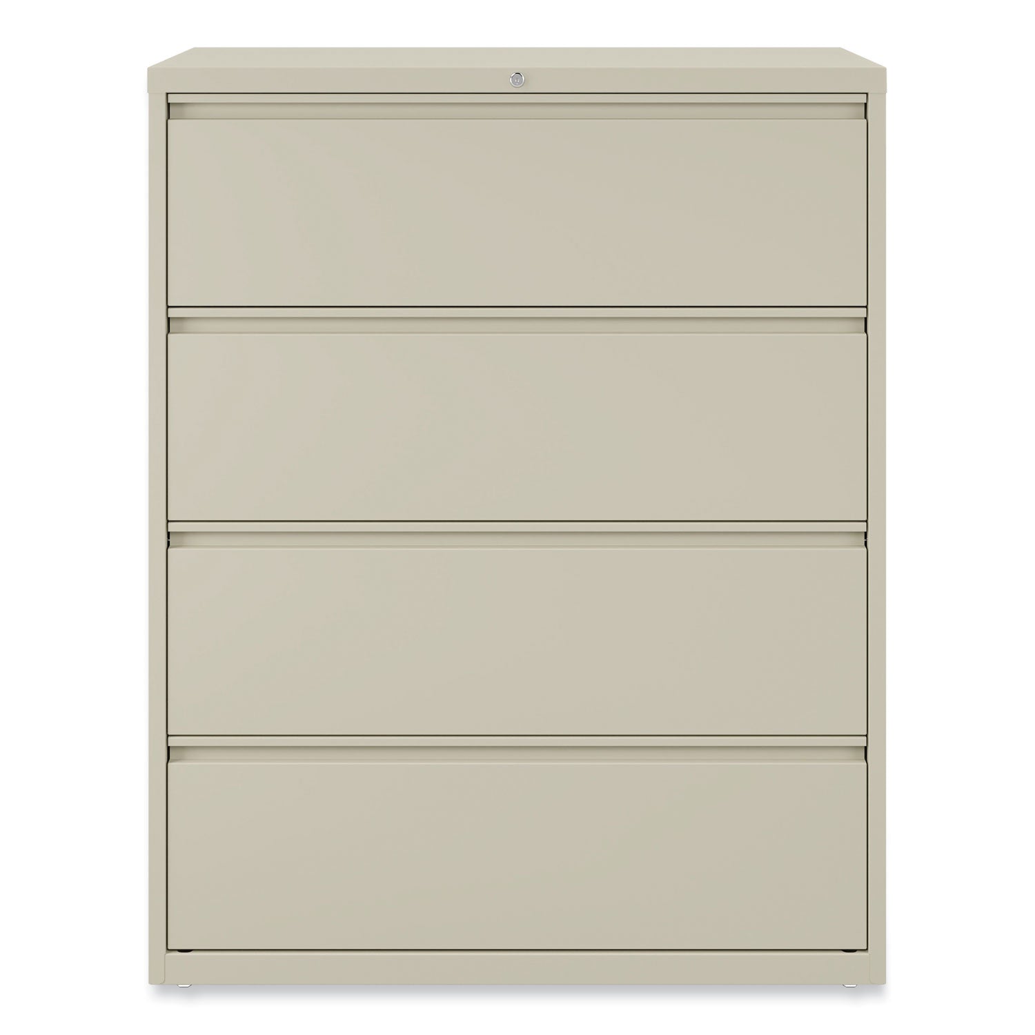Alera Lateral File, 4 Legal/Letter-Size File Drawers, Putty, 42" x 18.63" x 52.5"