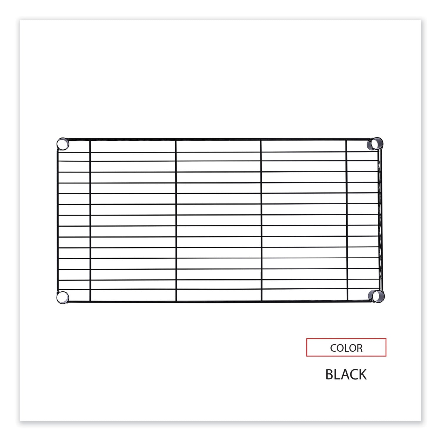 Alera Industrial Wire Shelving Extra Wire Shelves, 36w x 18d, Black, 2 Shelves/Carton