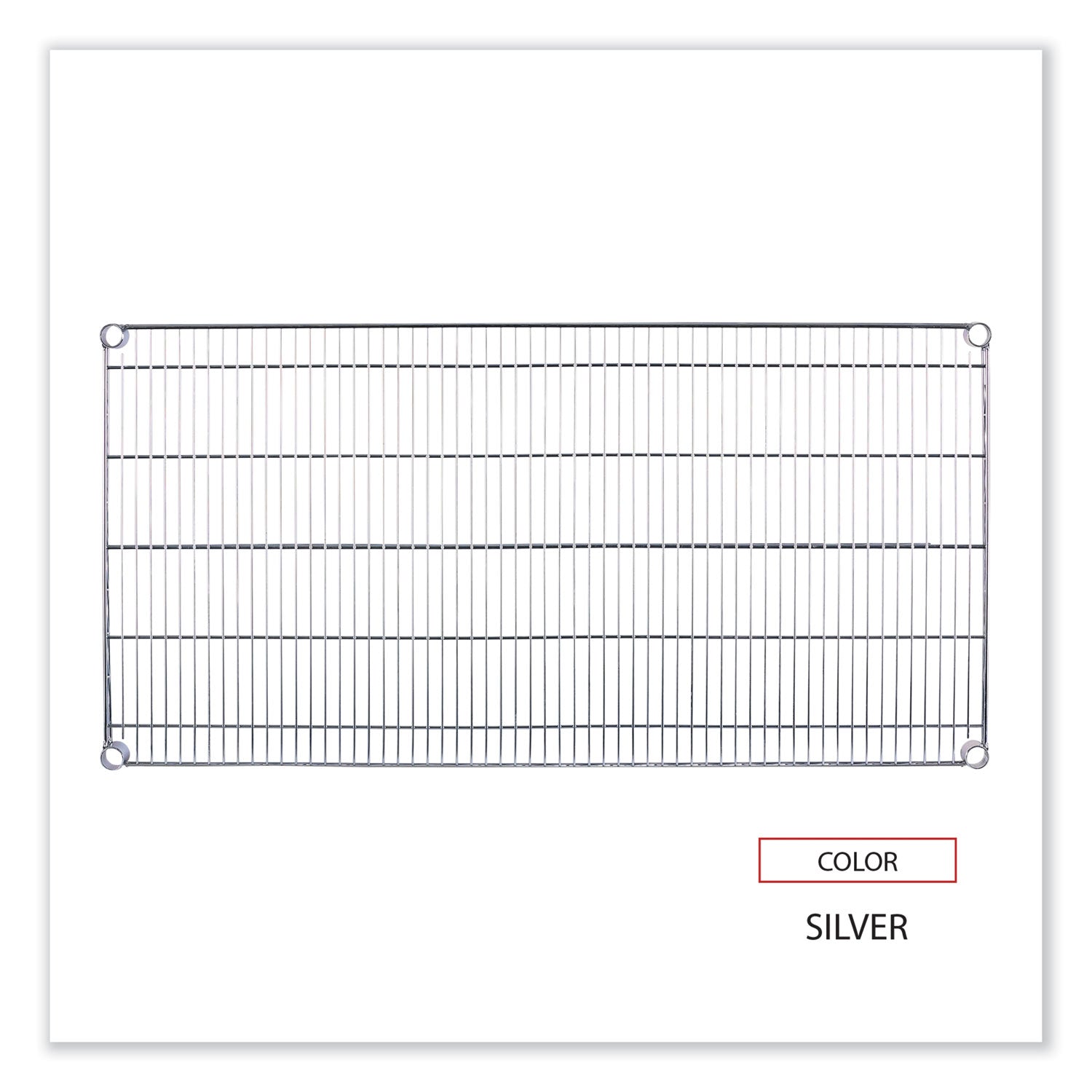 Alera Industrial Wire Shelving Extra Wire Shelves, 48w x 24d, Silver, 2 Shelves/Carton
