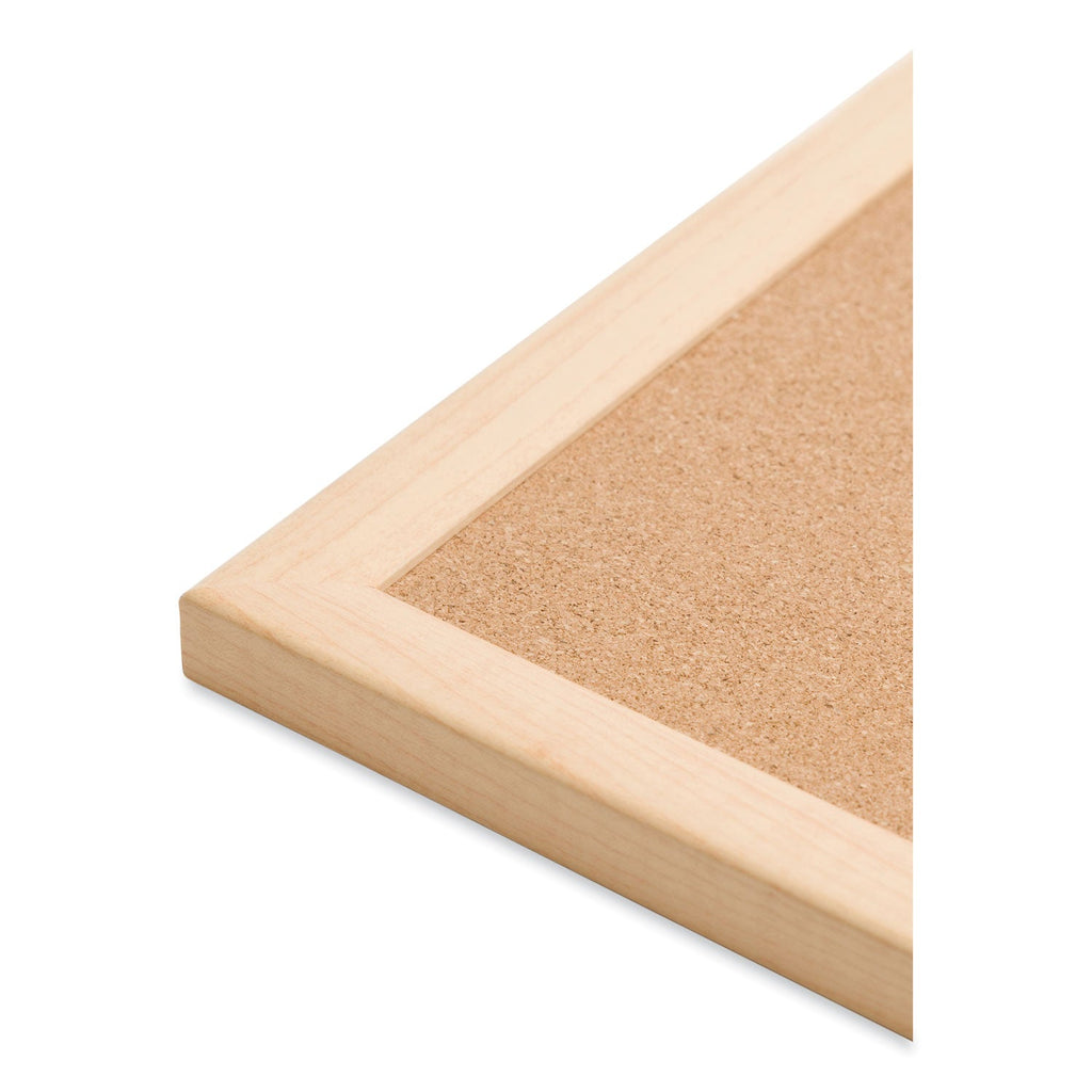 U Brands Cork Bulletin Board, 35 x 23, Natural Surface, Birch Frame