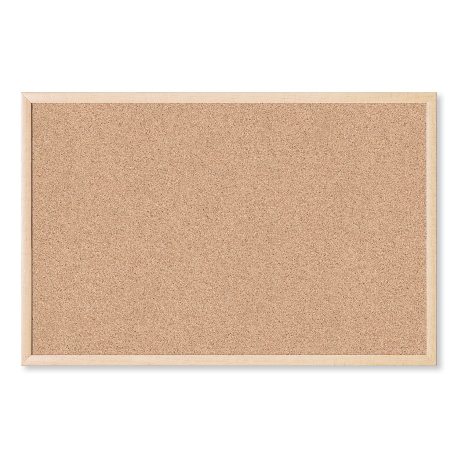 U Brands Cork Bulletin Board, 35 x 23, Natural Surface, Birch Frame
