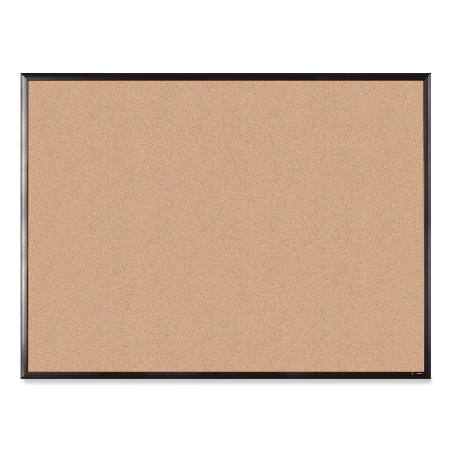 U Brands Cork Bulletin Board with Aluminum Frame, 47 x 35, Natural Surface, Black Frame