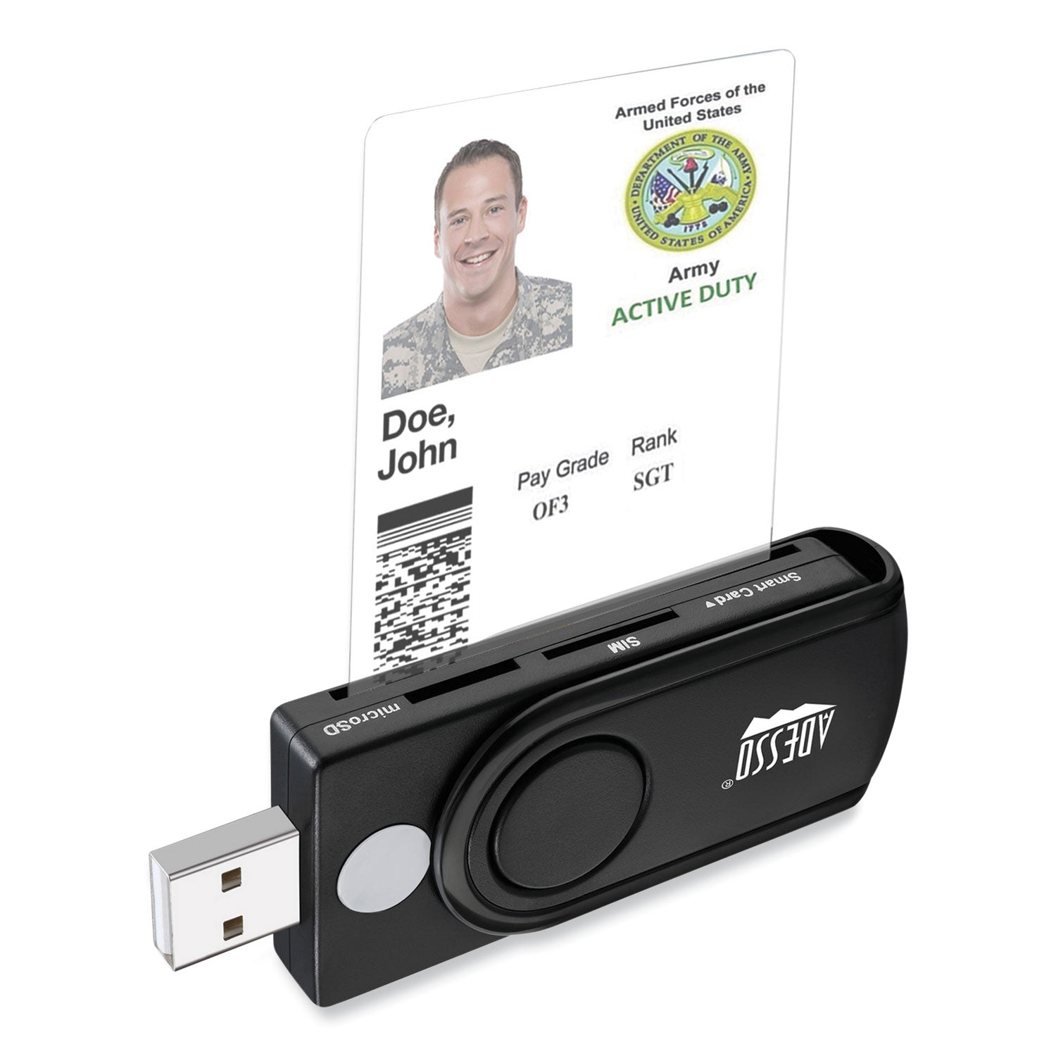 Adesso SCR-200 Smart Card Reader, USB