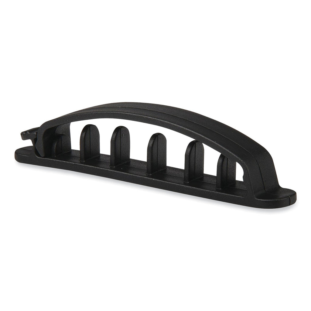 RCA Five Channel Cable Holder, 0.75" x 3.35", Black, 3/Pack
