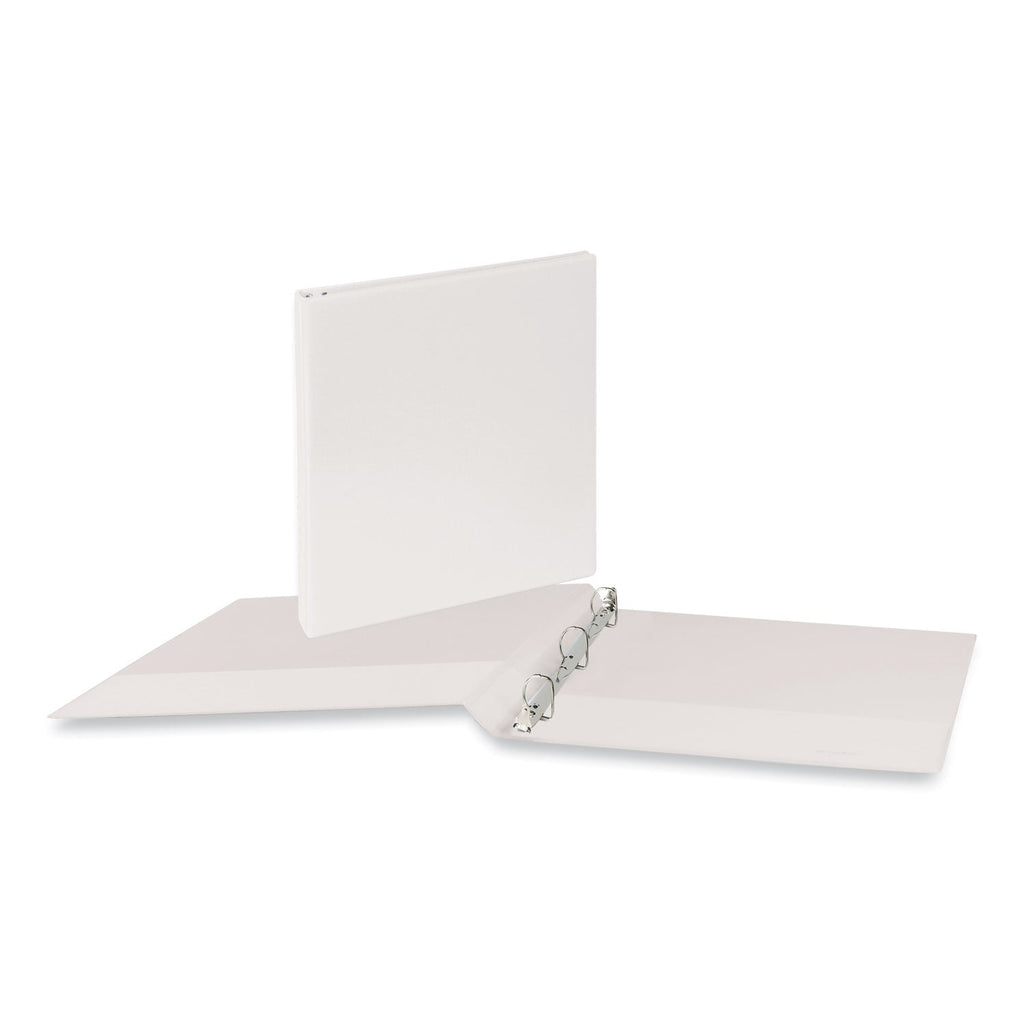 Universal Slant D-Ring View Binder, 3 Rings, 0.5" Capacity, 11 x 8.5, White
