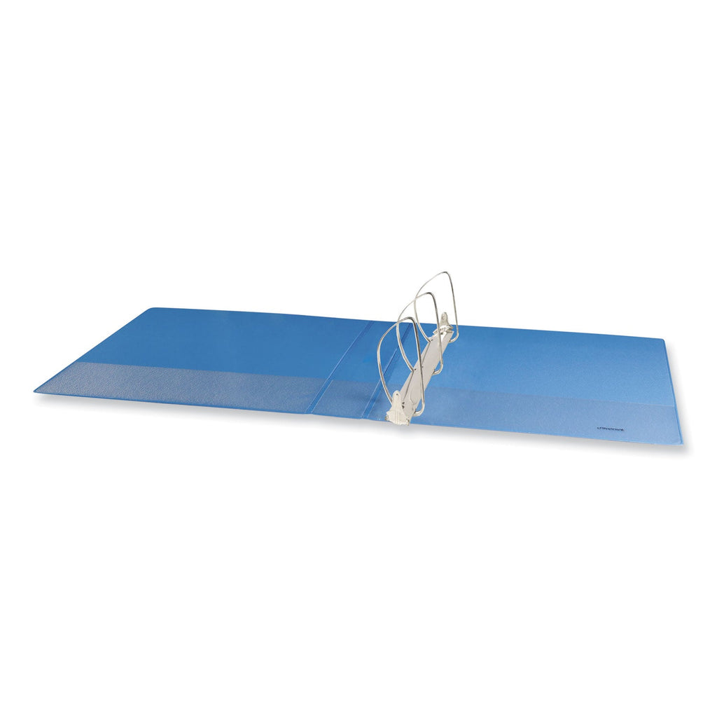 Universal Slant D-Ring View Binder, 3 Rings, 2" Capacity, 11 x 8.5, Light Blue