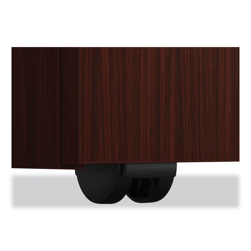 HON Mod Mobile Pedestal, Left or Right, 3-Drawers: Box/Box/File, Legal/Letter, Traditional Mahogany, 15" x 20" x 28"