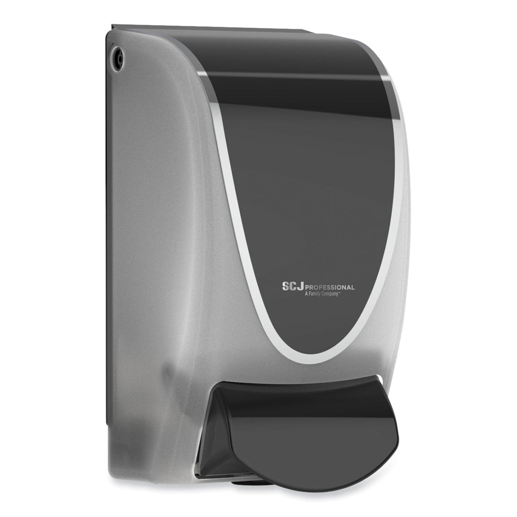 SC Johnson Professional Transparent Manual Dispenser, 1 L, 4.92 x 4.5 x 9.25, Black/Chrome, 15/Carton
