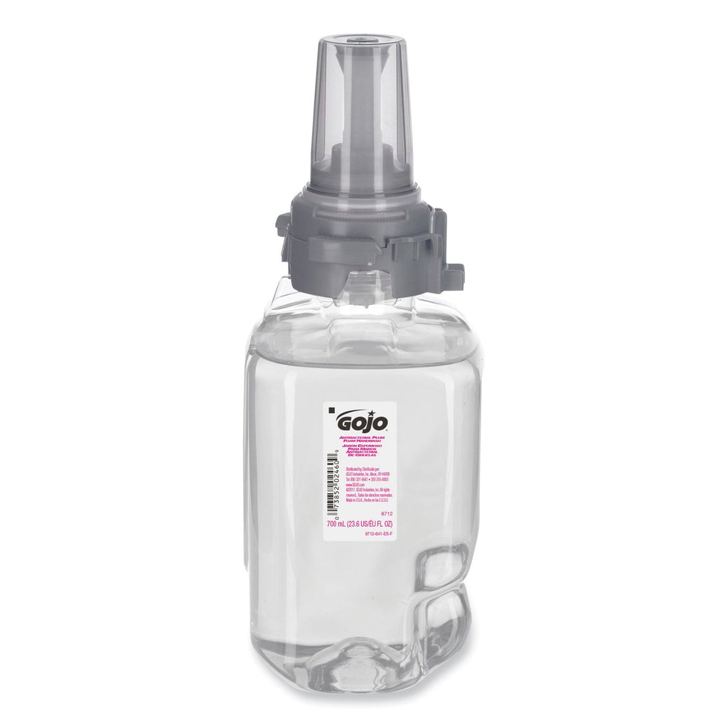 GOJO Antibacterial Foam Hand Wash Refill for ADX-7 Dispensers, Plum Scent, 700 mL, 4/Carton
