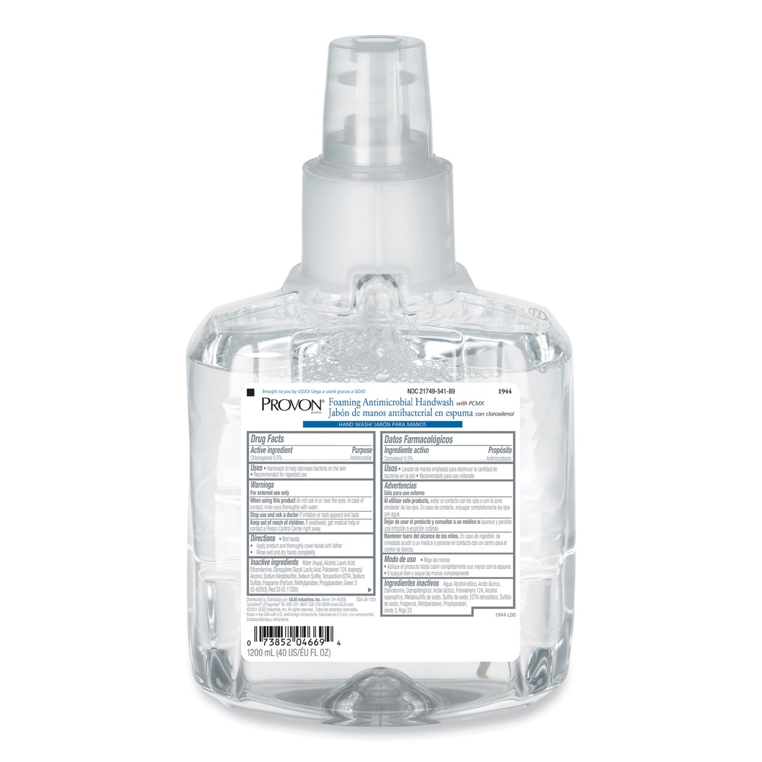 PROVON Foaming Antimicrobial Handwash with PCMX, For LTX-12, Floral, 1,200 mL Refill,  2/Carton