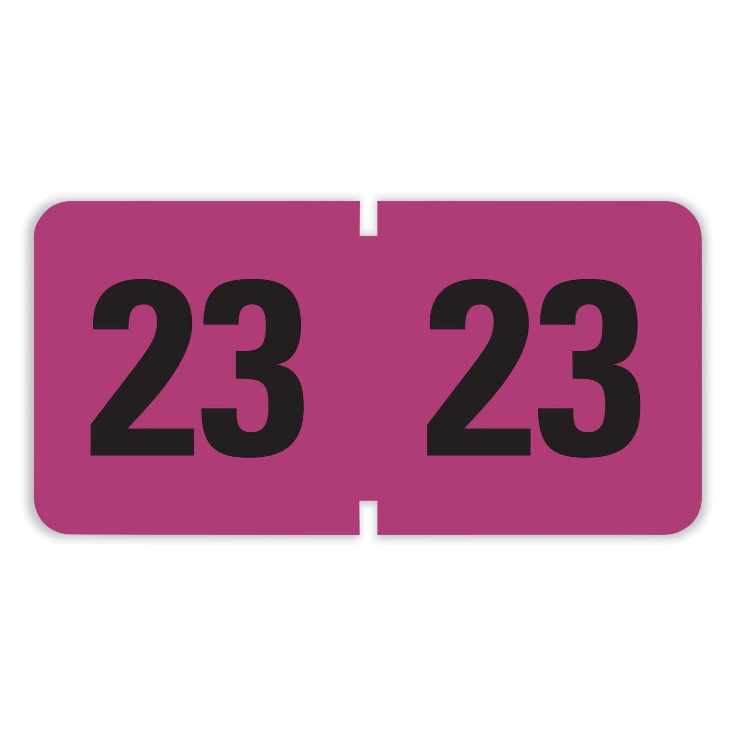 Smead Yearly End Tab File Folder Labels, 23, 0.75 x 1.5, Purple, 500 Labels/Roll