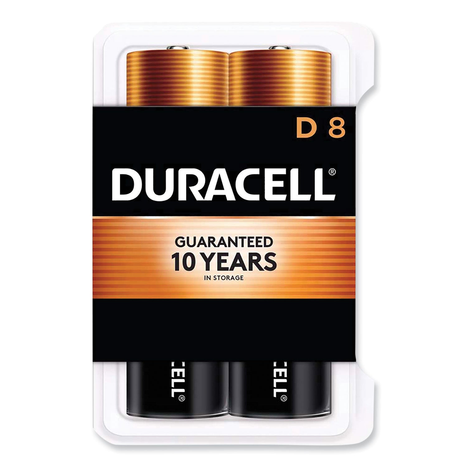 Duracell CopperTop Alkaline D Batteries, 8/Pack