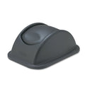 Rubbermaid Rectangular Free-Swinging Plastic Lids, Black