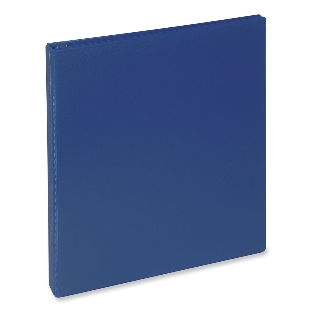Universal Slant D-Ring View Binder, 3 Rings, 1" Capacity, 11 x 8.5, Navy Blue