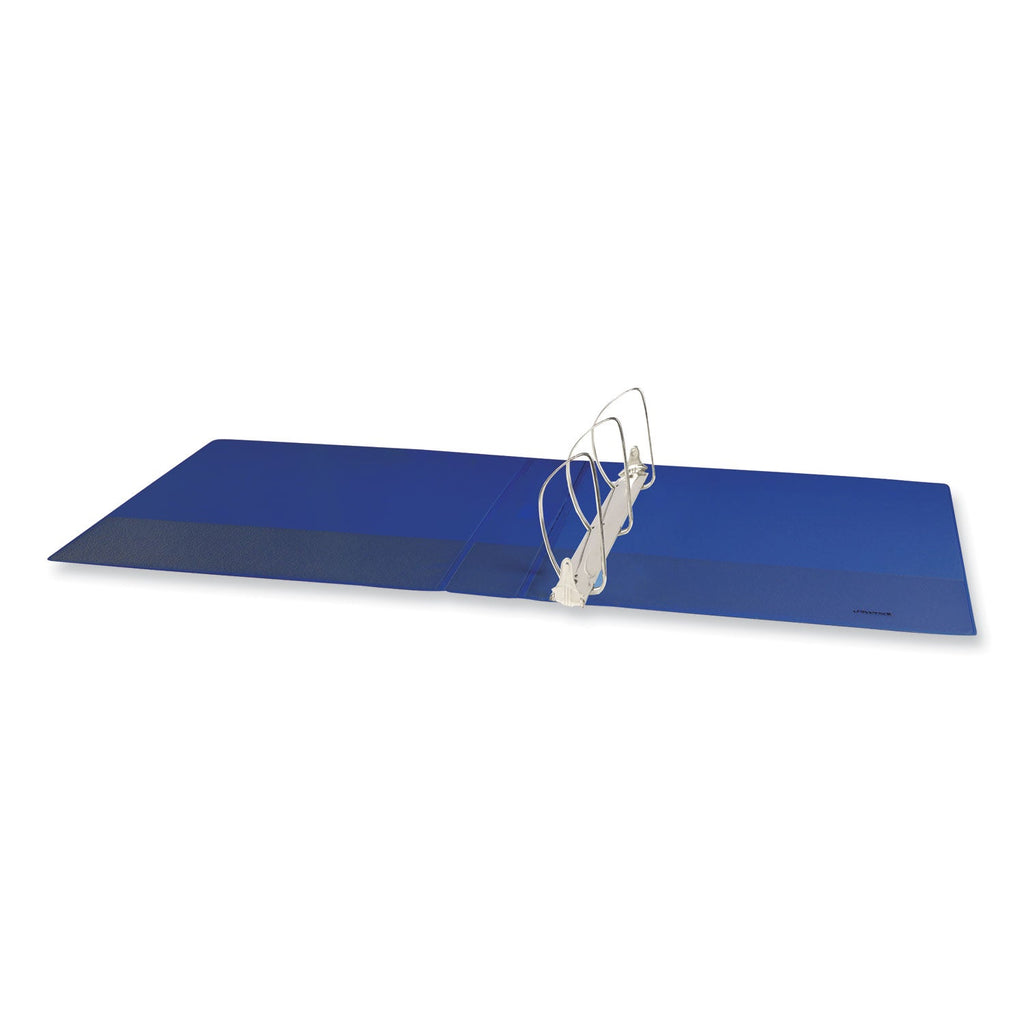 Universal Slant D-Ring View Binder, 3 Rings, 2" Capacity, 11 x 8.5, Navy Blue