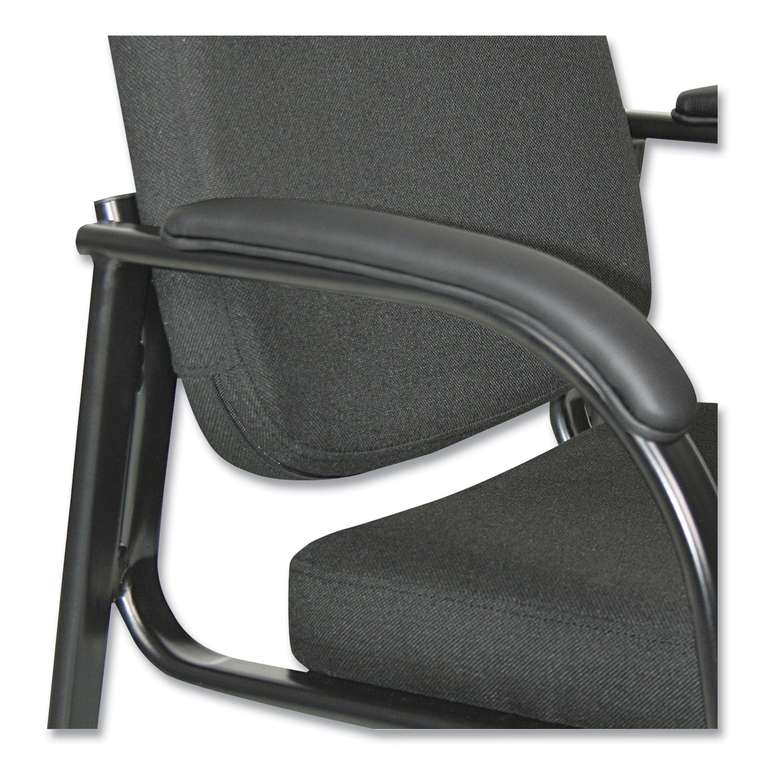 Alera Genaro Series Half-Back Sled Base Guest Chair, 25" x 24.80" x 33.66", Black