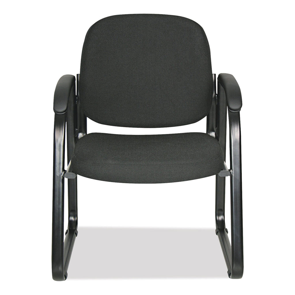 Alera Genaro Series Half-Back Sled Base Guest Chair, 25" x 24.80" x 33.66", Black