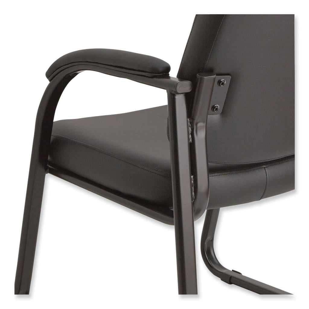 Alera Genaro Series Half-Back Sled Base Guest Chair, 25" x 24.80" x 33.66", Black