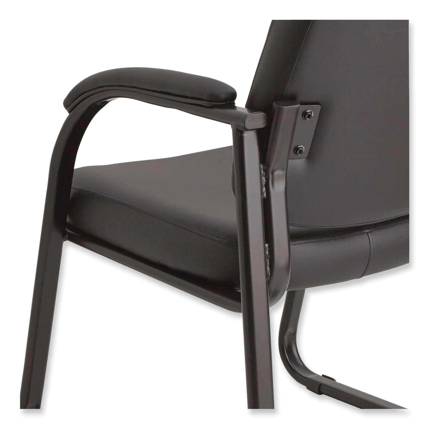 Alera Genaro Series Half-Back Sled Base Guest Chair, 25" x 24.80" x 33.66", Black