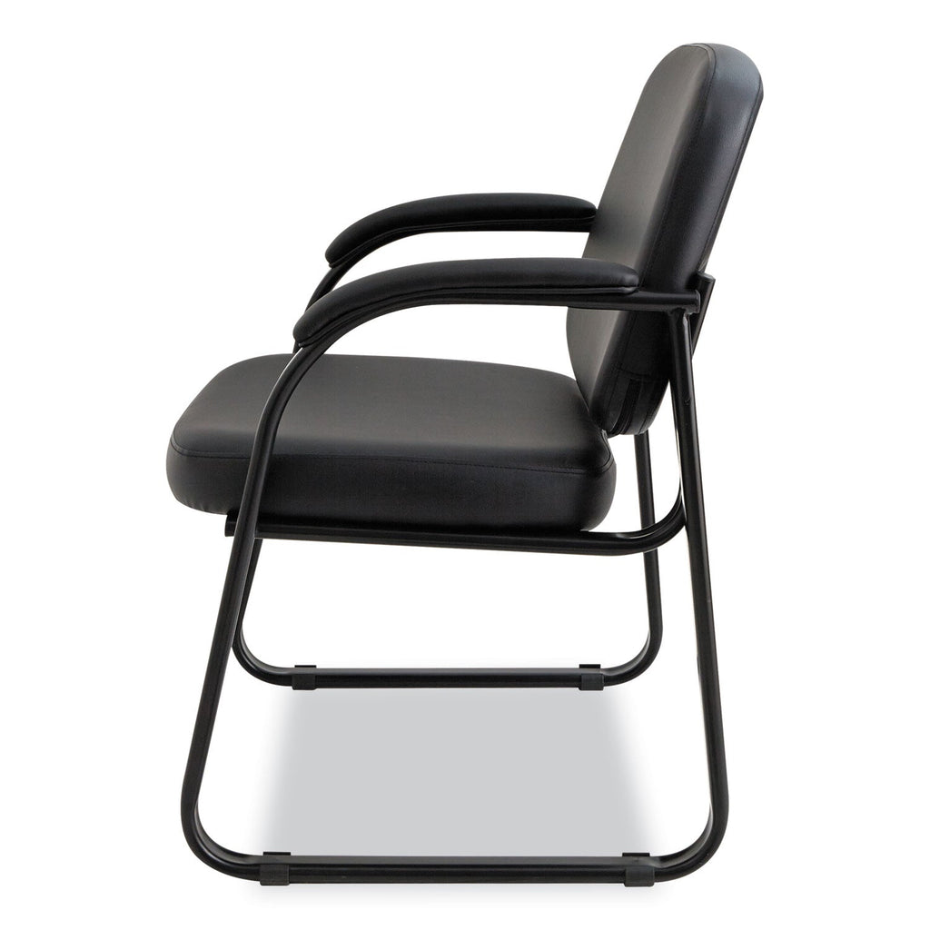Alera Genaro Series Half-Back Sled Base Guest Chair, 25" x 24.80" x 33.66", Black