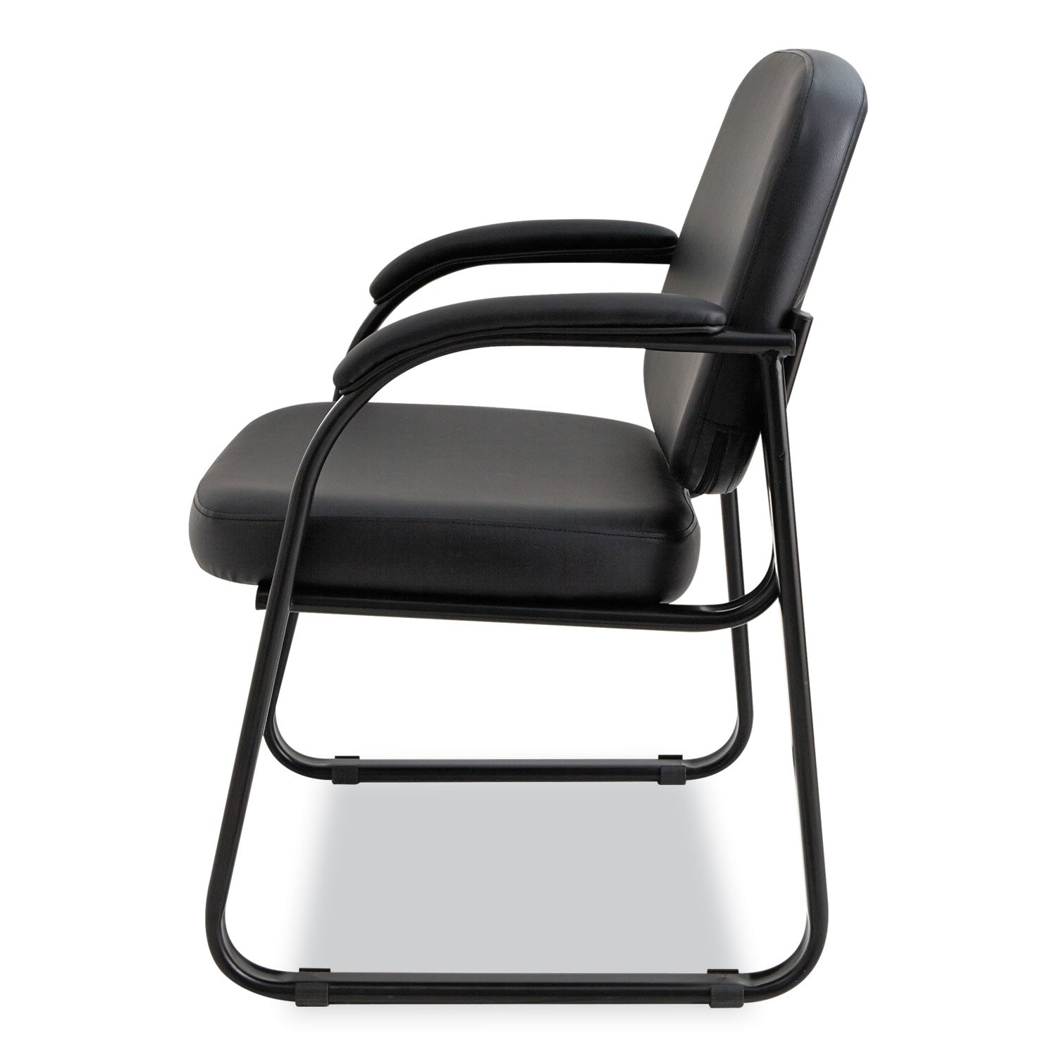 Alera Genaro Series Half-Back Sled Base Guest Chair, 25" x 24.80" x 33.66", Black